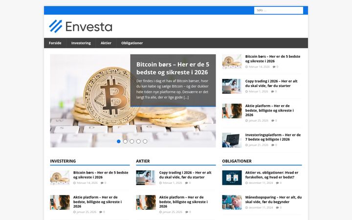 Screenshot of envesta.dk