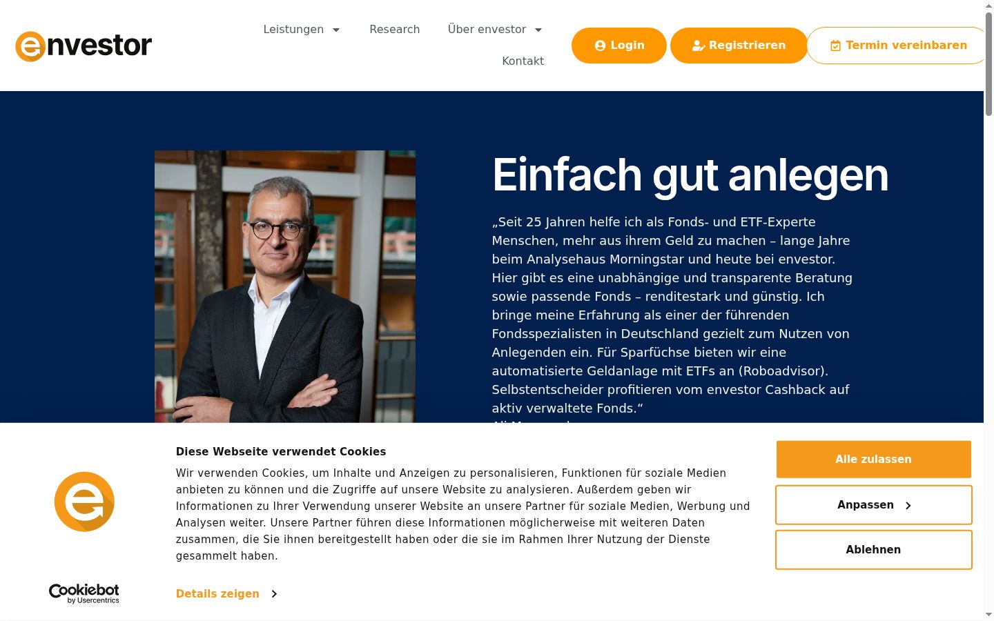 Screenshot tal-banner tal-kunsens muri qabel kwalunkwe interazzjoni