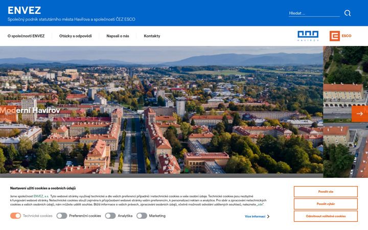 Captura de ecrã de envez.cz
