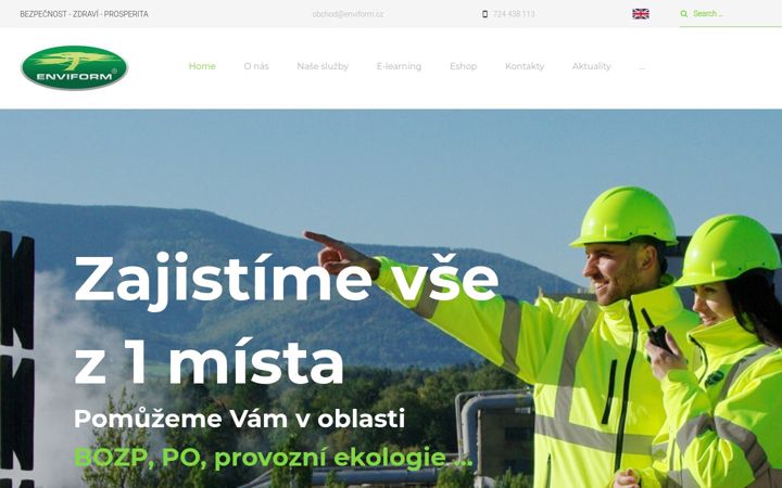 Captura de ecrã de enviform.cz