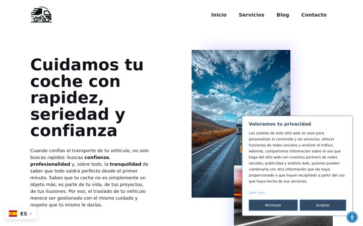 Screenshot stránky envio-express.es