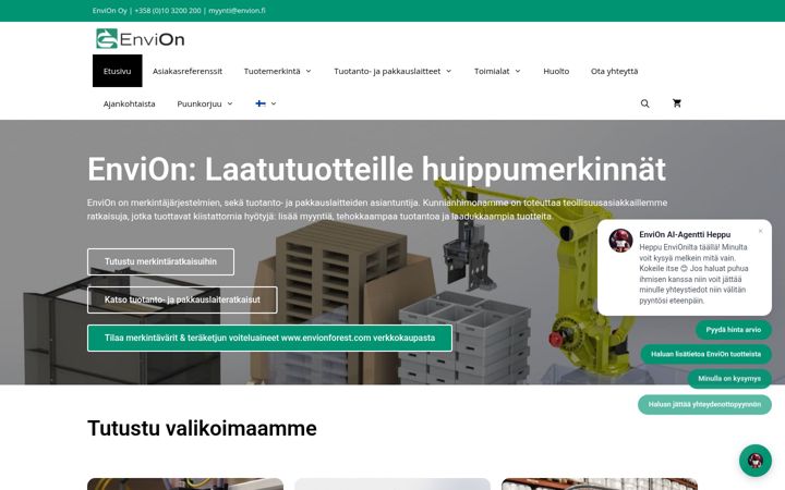 Captura de pantalla de envion.fi