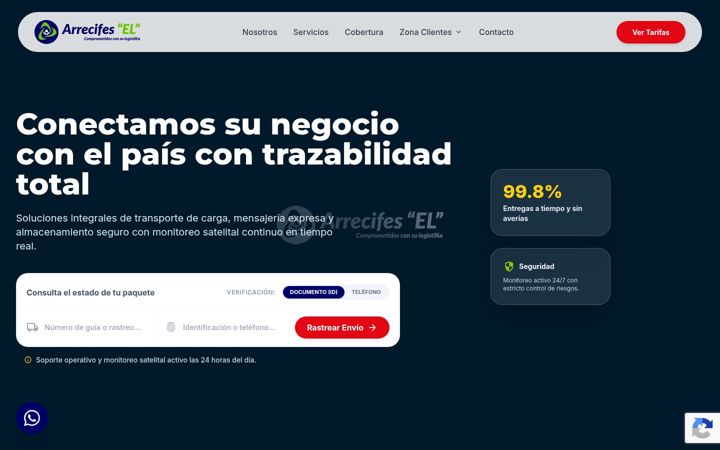 Skjámynd af envioslogisticos.com.co