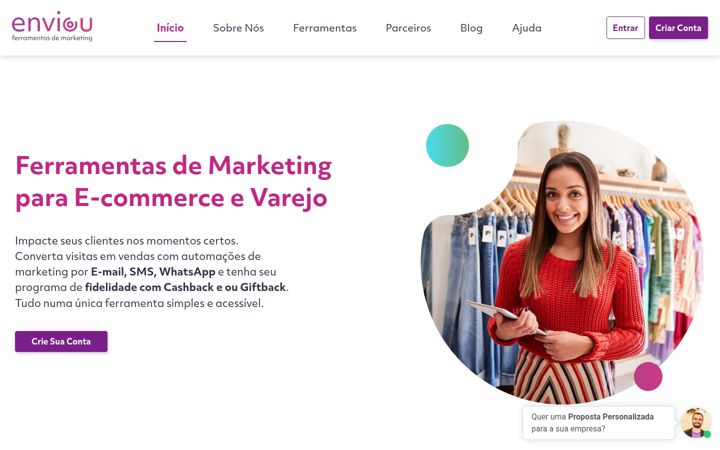 Screenshot di enviou.com.br