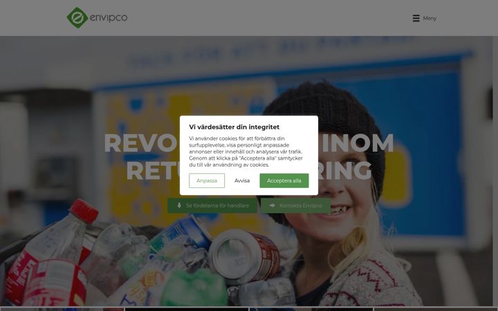 Screenshot του envipco.se