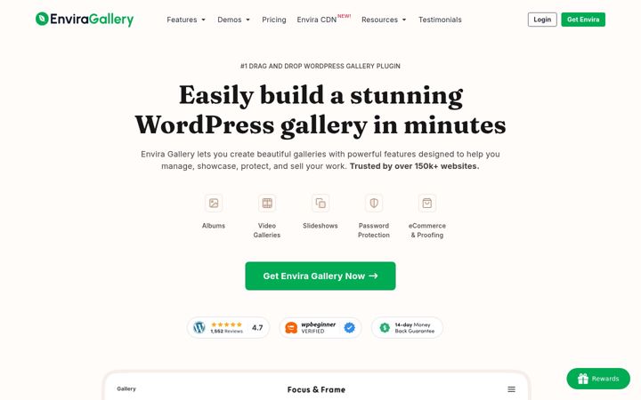 Screenshot of enviragallery.com