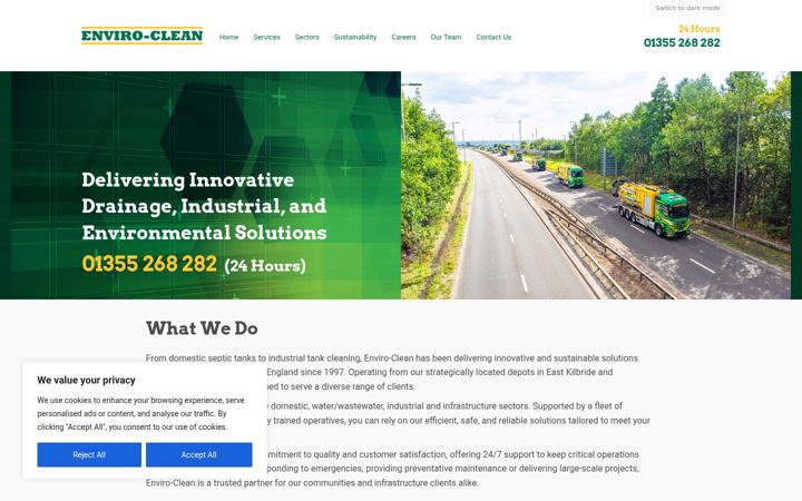 Posnetek zaslona envirocleanscotland.co.uk