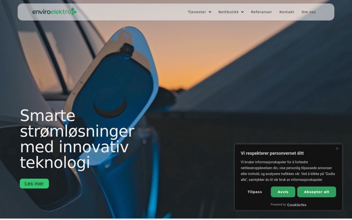 Screenshot von enviroelektro.no