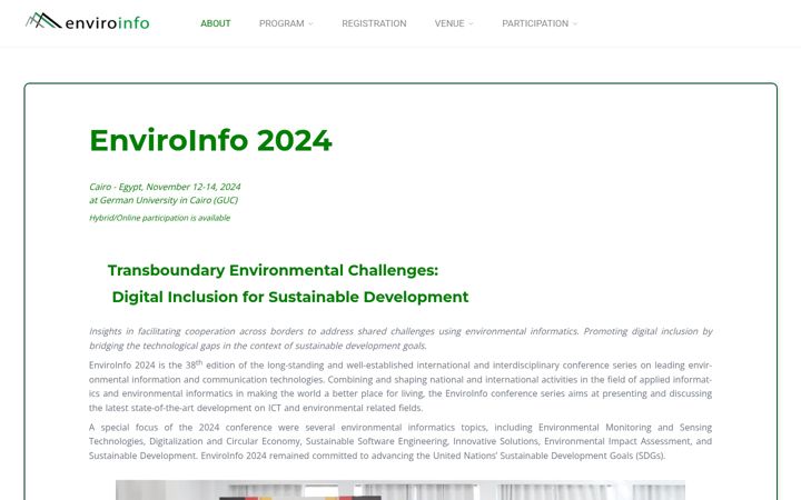 Screenshot stránky enviroinfo.org