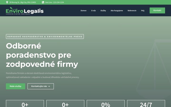 Screenshot of envirolegalis.sk