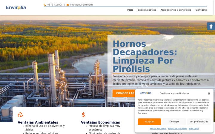 Captura de pantalla de envirolia.net