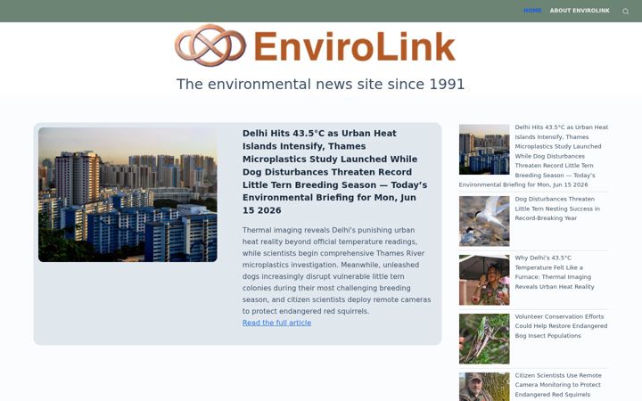 Screenshot of envirolink.org
