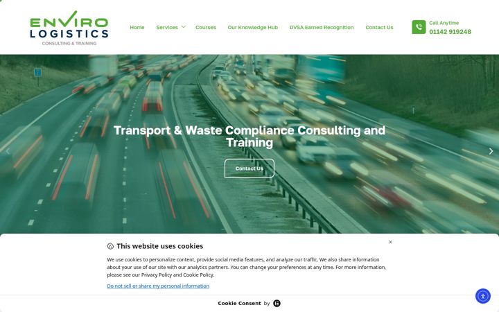Screenshot of envirologistics-consulting.co.uk