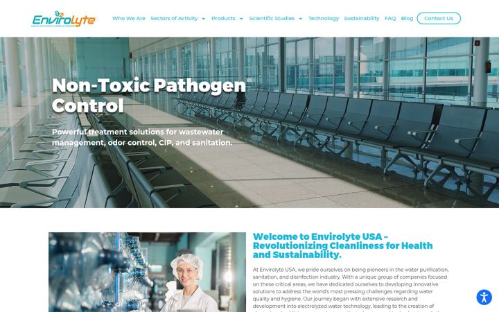 Screenshot stránky envirolyteusa.org