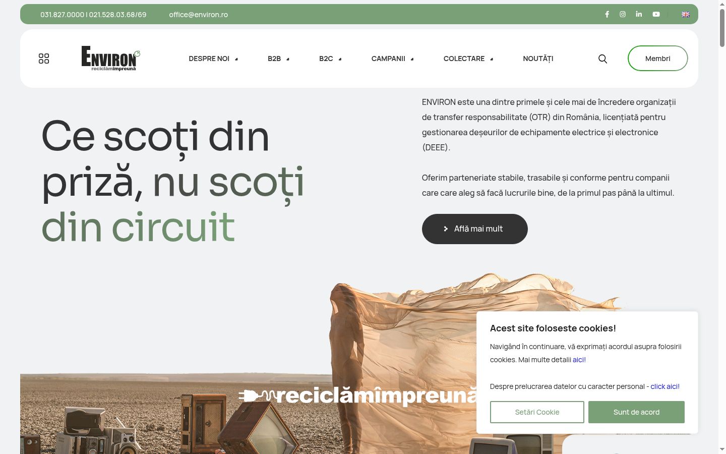 Sutikimo reklamjuostės, rodytos prieš bet kokią sąveiką, ekrano kopija