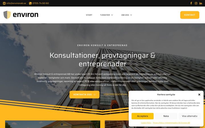 Screenshot of environab.se