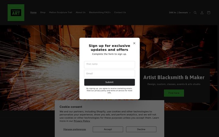 Screenshot of environmental-art.co.uk