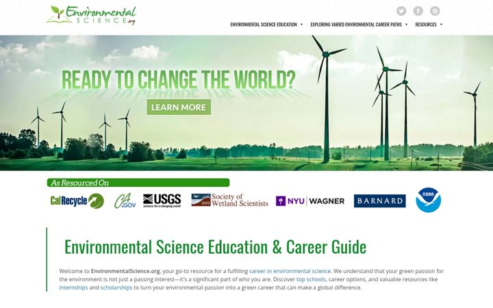 Screenshot of environmentalscience.org