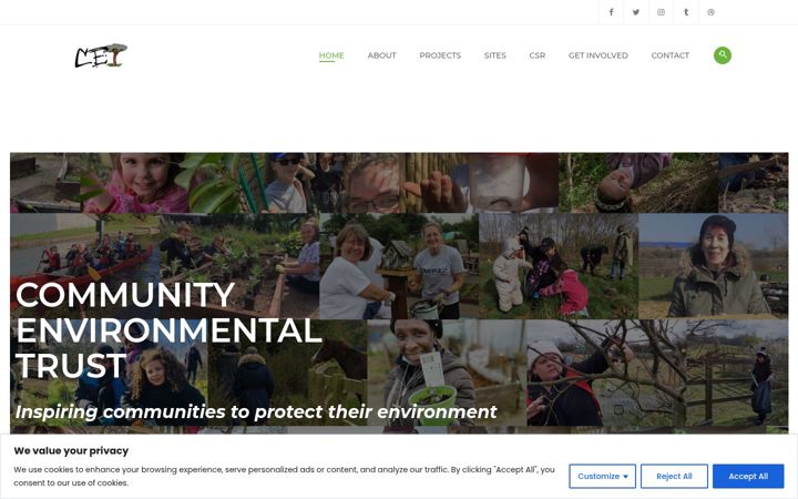 Screenshot of environmentaltrust.org.uk