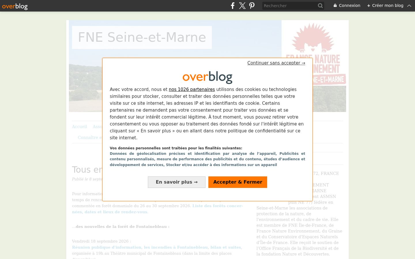 Screenshot des Einwilligungsbanners vor jeglicher Interaktion