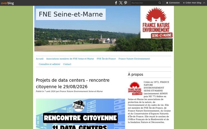 Snímek obrazovky environnement77.fr