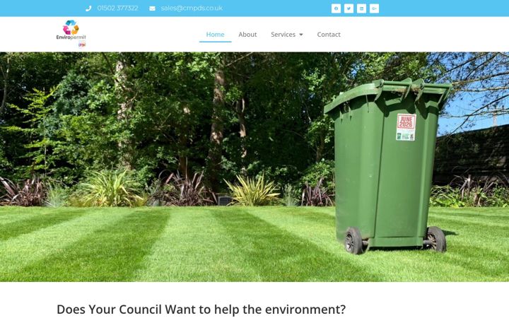 Screenshot von enviropermit.co.uk