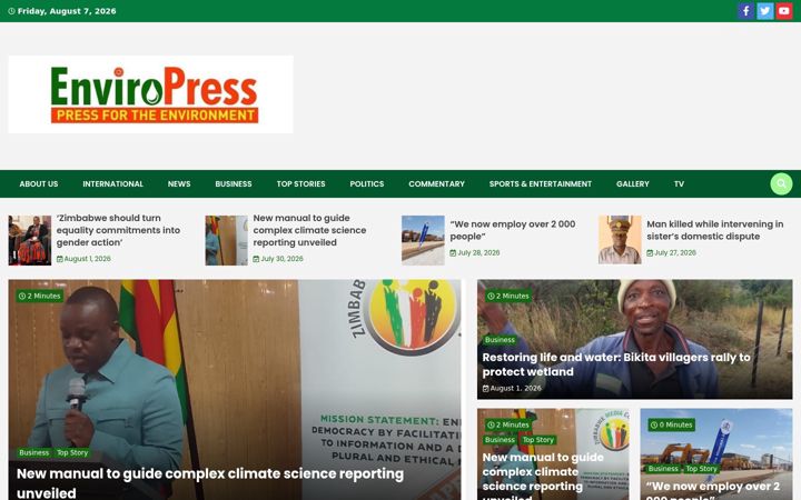 Screenshot of enviropresszim.com