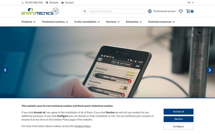 Screenshot of envirotecnics.com