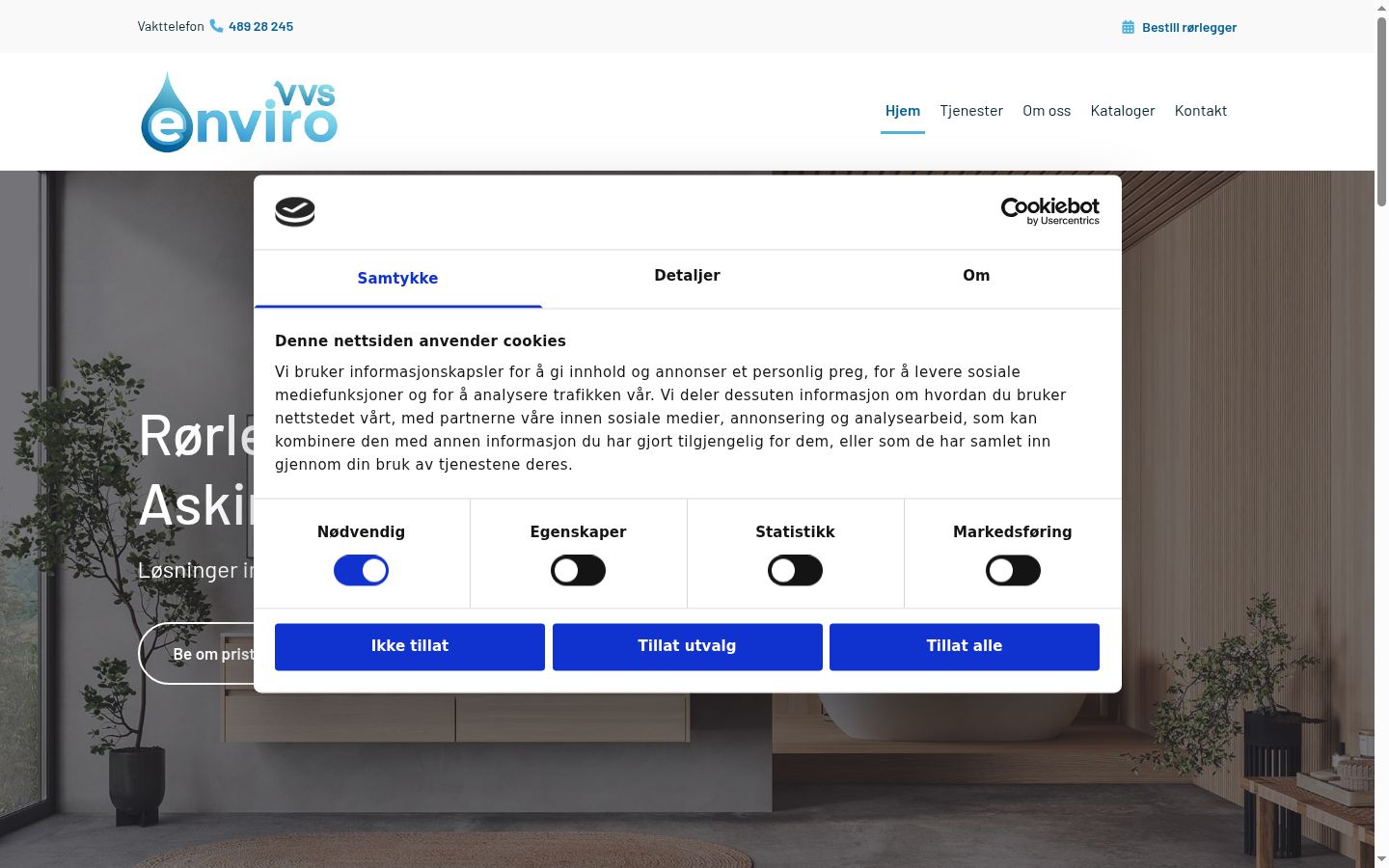 Sutikimo reklamjuostės, rodytos prieš bet kokią sąveiką, ekrano kopija