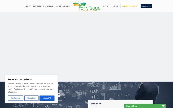 Screenshot of envisagedesignservices.com