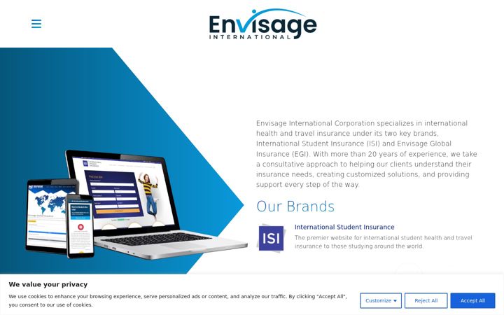 Screenshot of envisageinternational.com