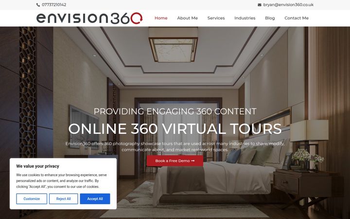 Screenshot of envision360.co.uk
