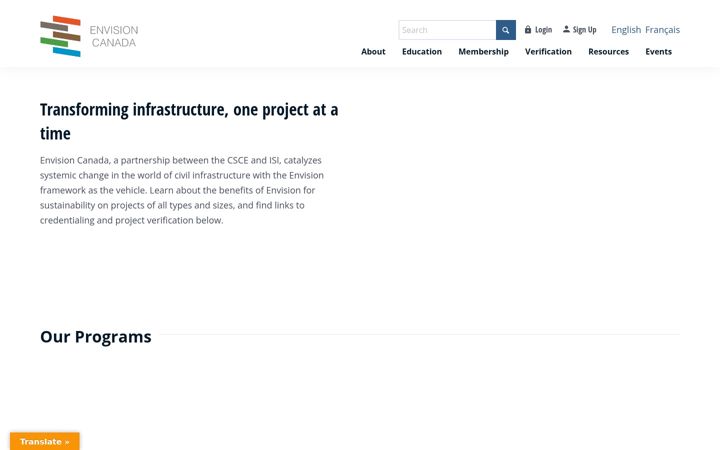 Screenshot of envisioncanada.com