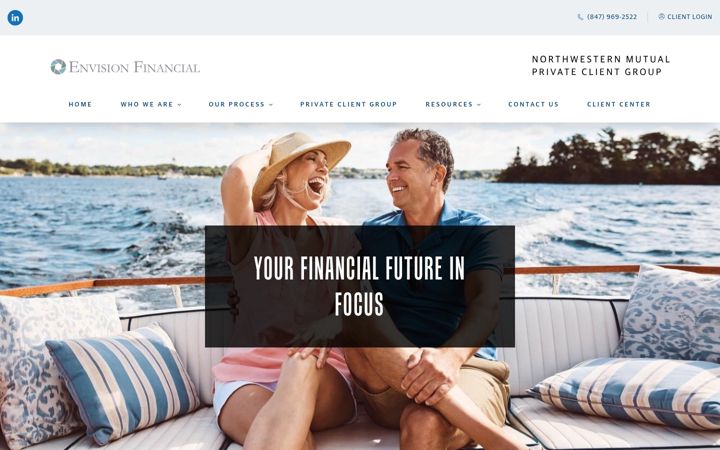 Screenshot of envisionfinancial.nm.com