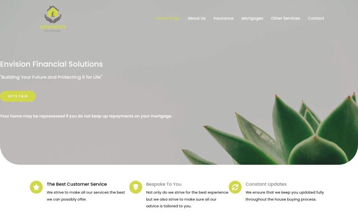 Screenshot of envisionfinancialsolutions.co.uk