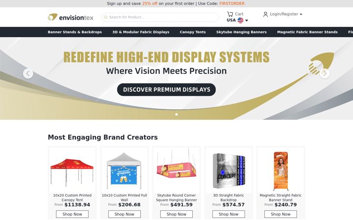 Screenshot of envisiontex.com