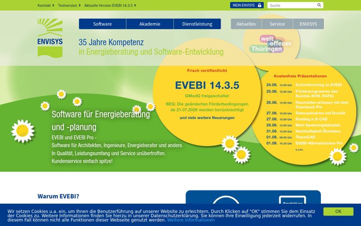 Screenshot ta' envisys.de
