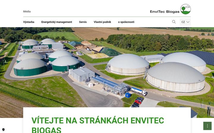 Captura de ecrã de envitec-biogas.cz
