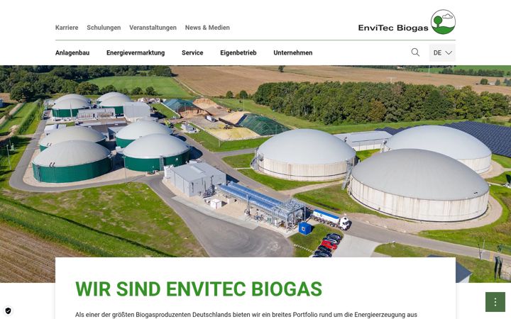 Screenshot ta' envitec-biogas.de