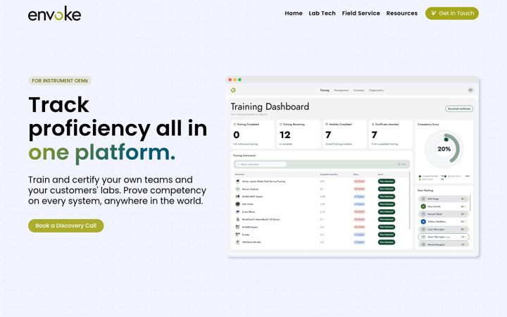 Screenshot of envoke-demos.com
