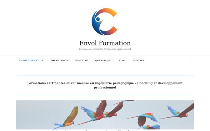 Snímek obrazovky envol-formation.fr