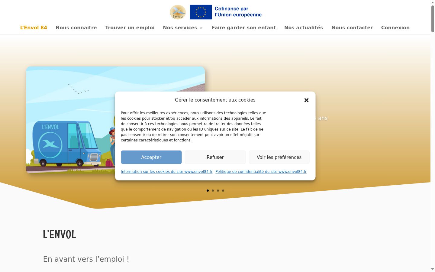 Screenshot des Einwilligungsbanners vor jeglicher Interaktion