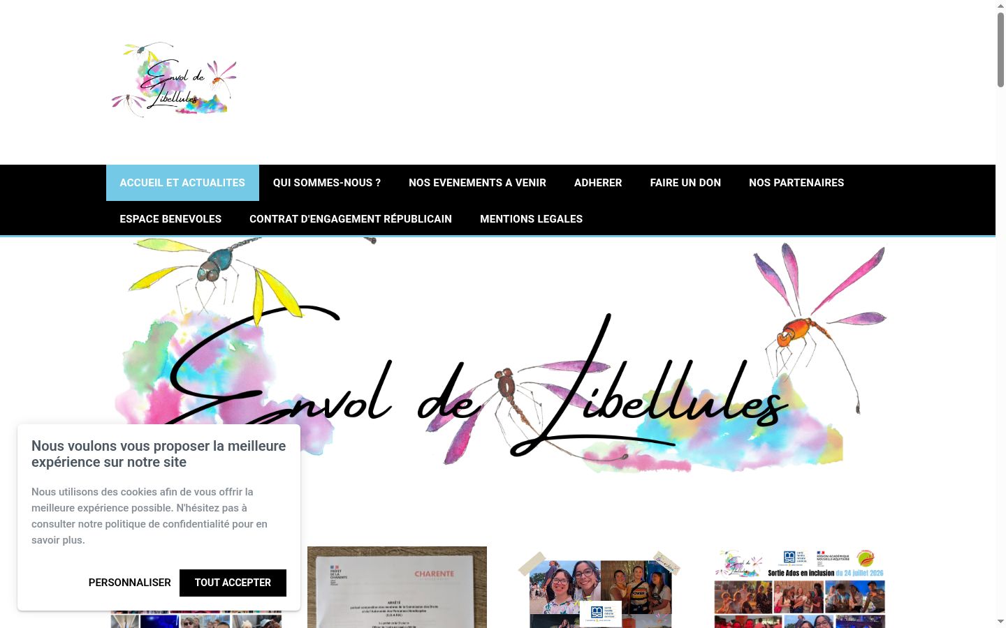 Screenshot des Einwilligungsbanners vor jeglicher Interaktion