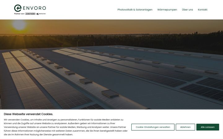 Screenshot di envoro.de