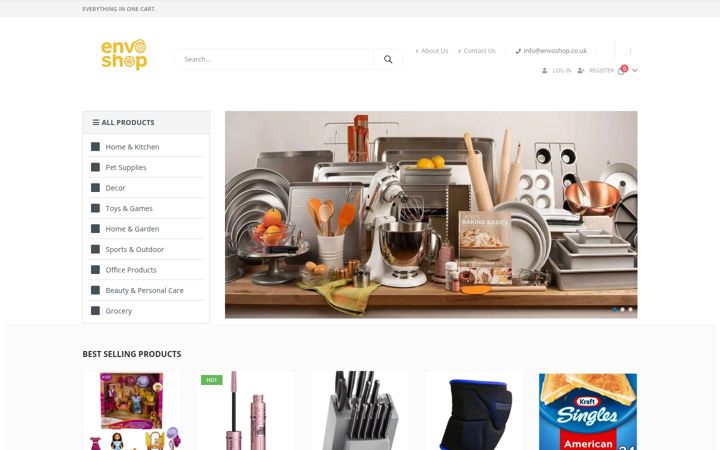 Screenshot of envoshop.co.uk