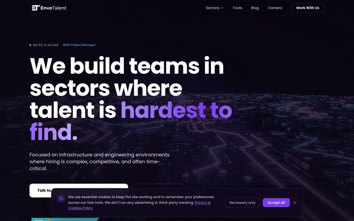 Screenshot of envotalent.com