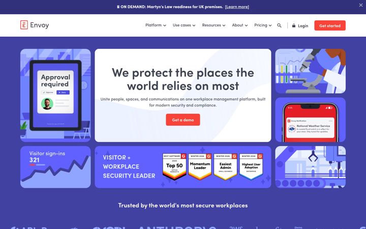 Screenshot di envoy.com
