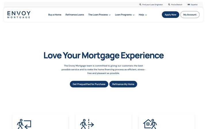 Screenshot of envoymortgage.com