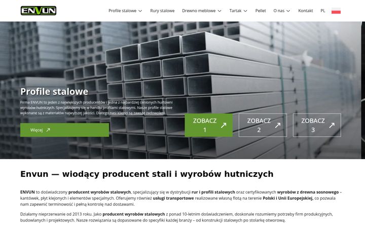 Screenshot of envun.pl