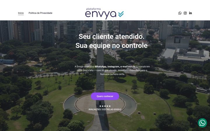Screenshot von envya.com.br